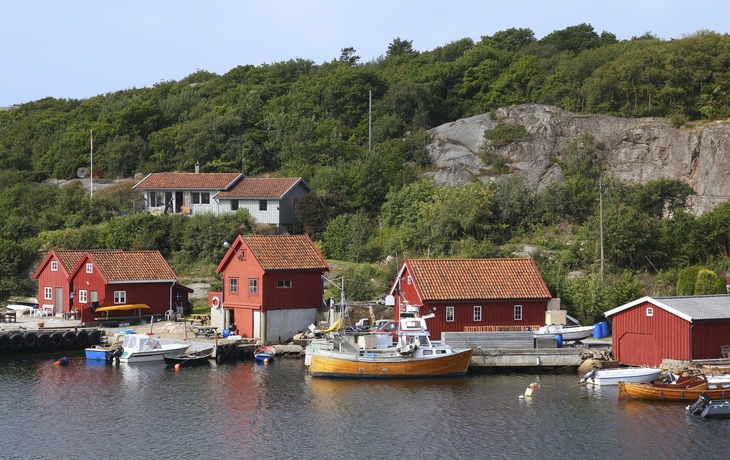 Kleiner Hafen in  Skjernoy, Norwegen