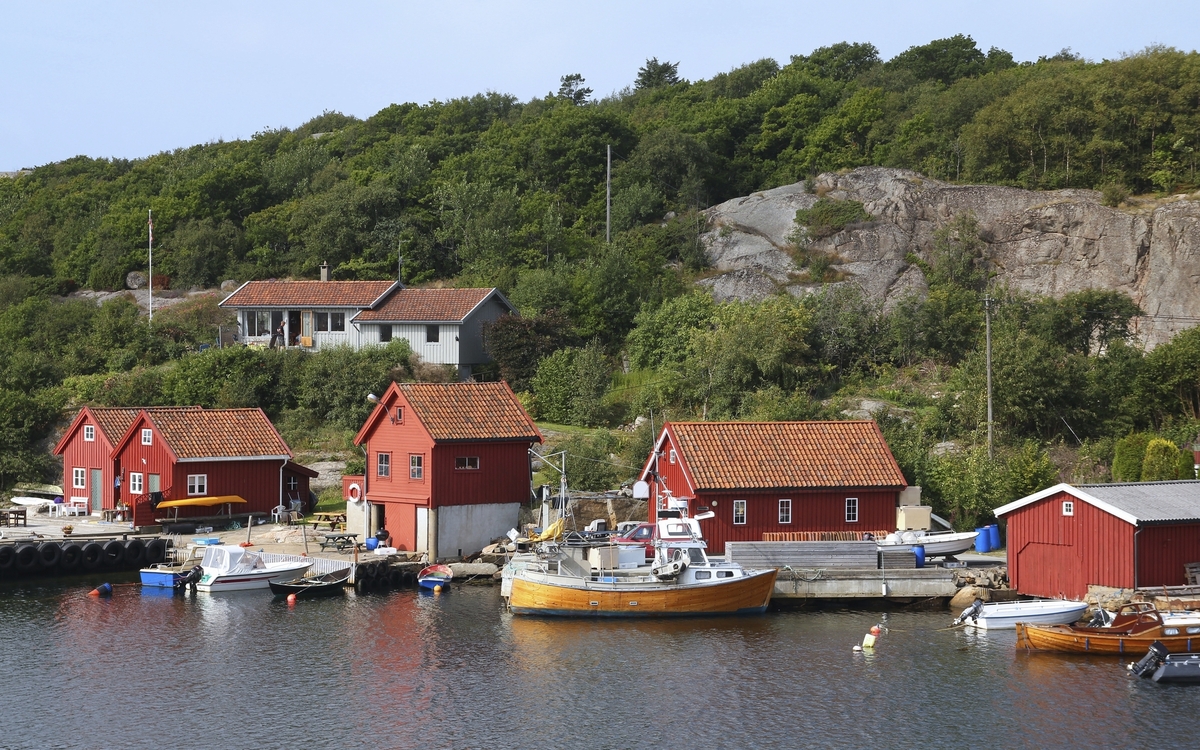 Kleiner Hafen in  Skjernoy, Norwegen