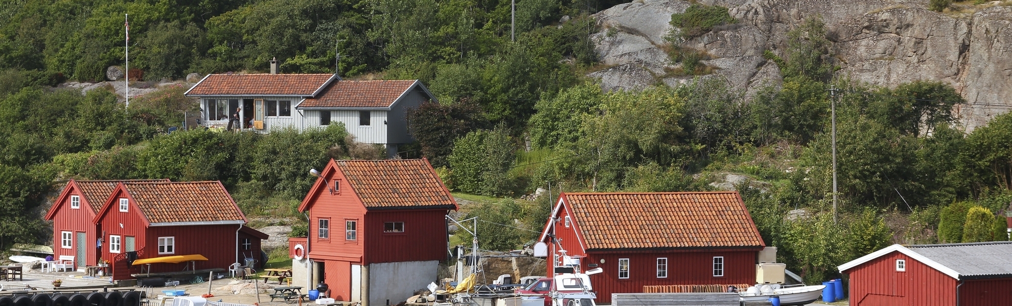 Kleiner Hafen in  Skjernoy, Norwegen