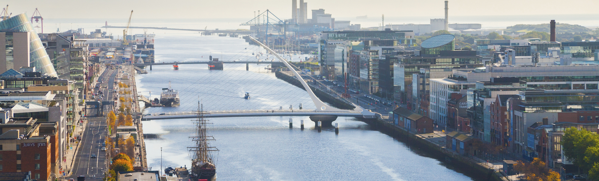 Viele Brücken verbinden die beiden Ufer Dublins, Irland