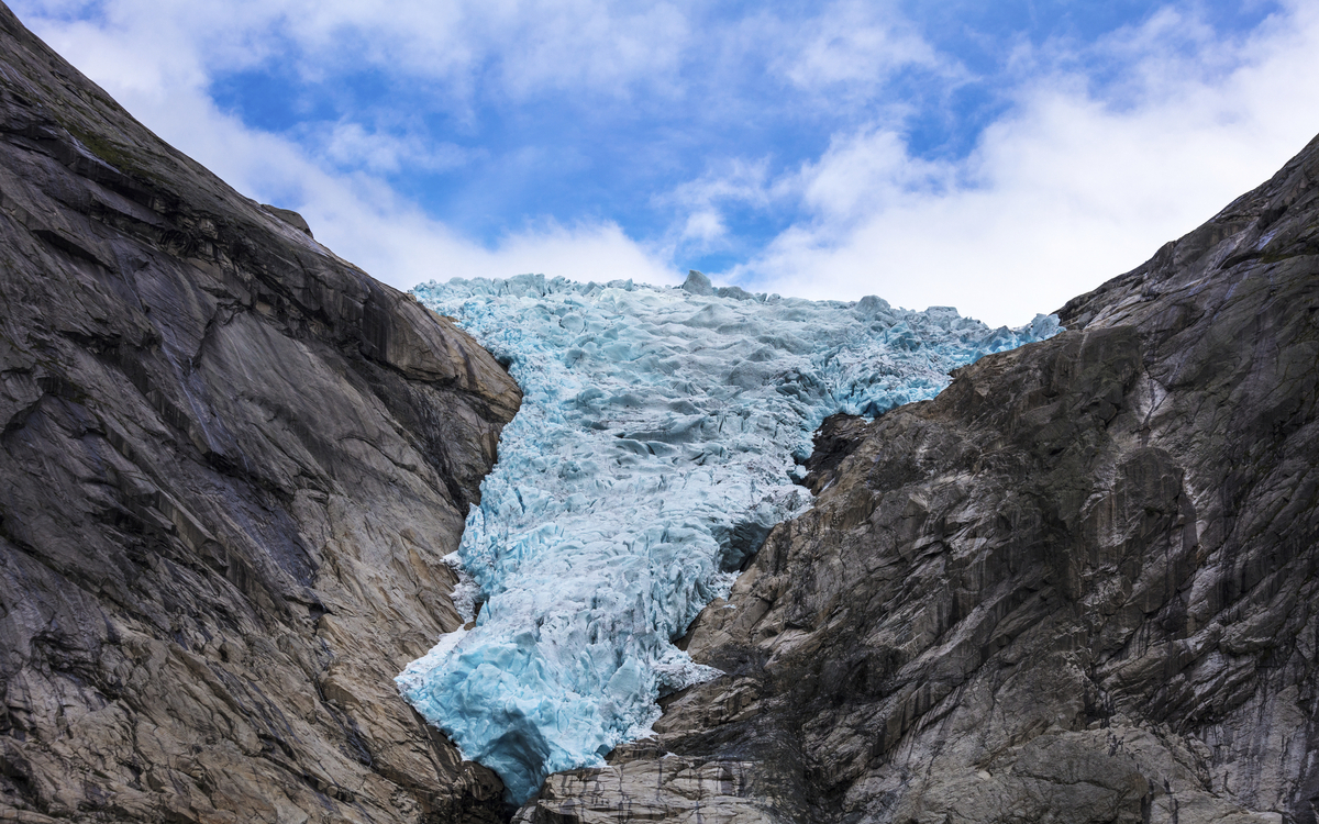 Briksdal Gletscher in Olden, Norwegen