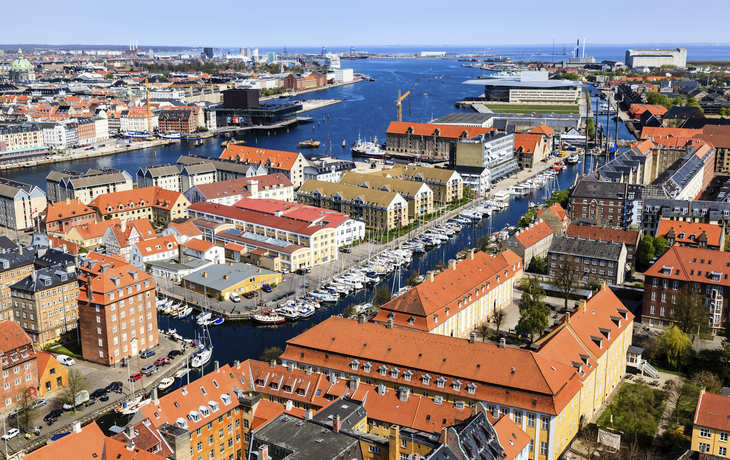 Innenstadt und Hafen von Kopenhagen, Dänemark
