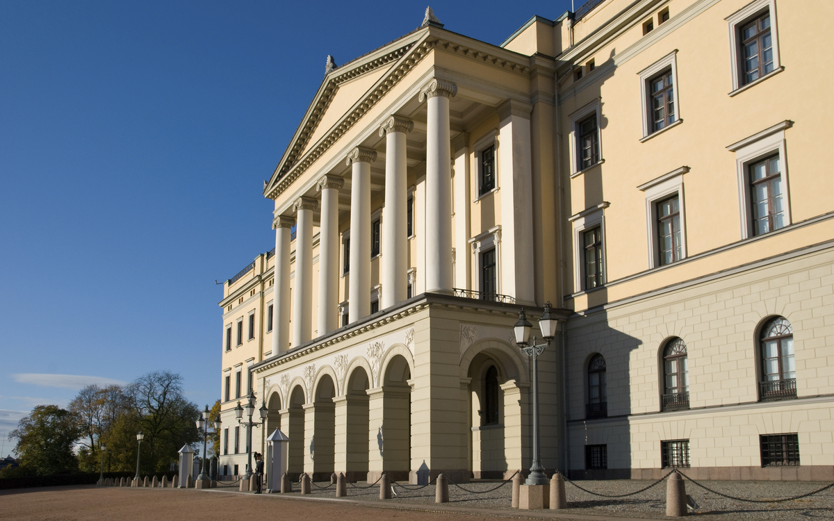 Das königliche Schloss in Oslo, Norwegen