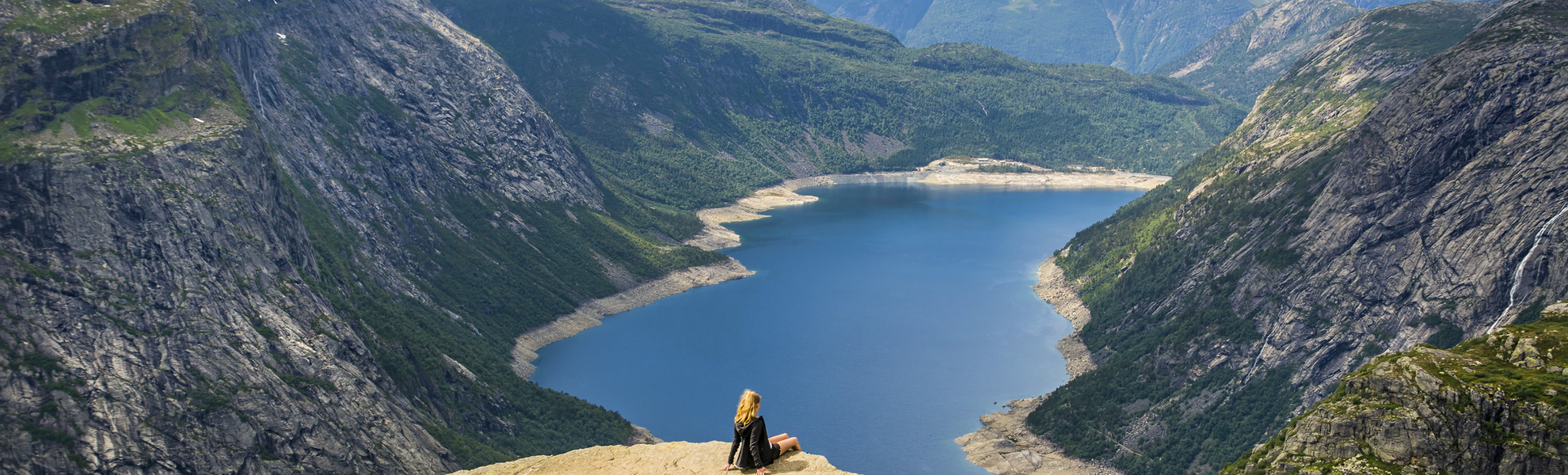 Aussicht auf den Fjoerd in Odda, Norwegen