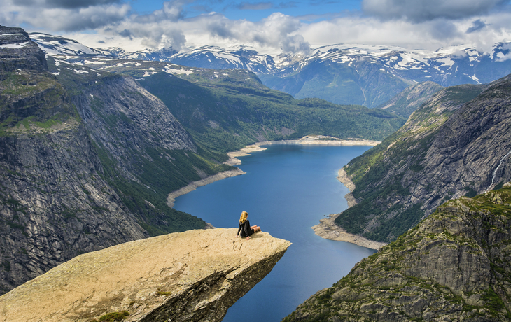 Aussicht auf den Fjoerd in Odda, Norwegen