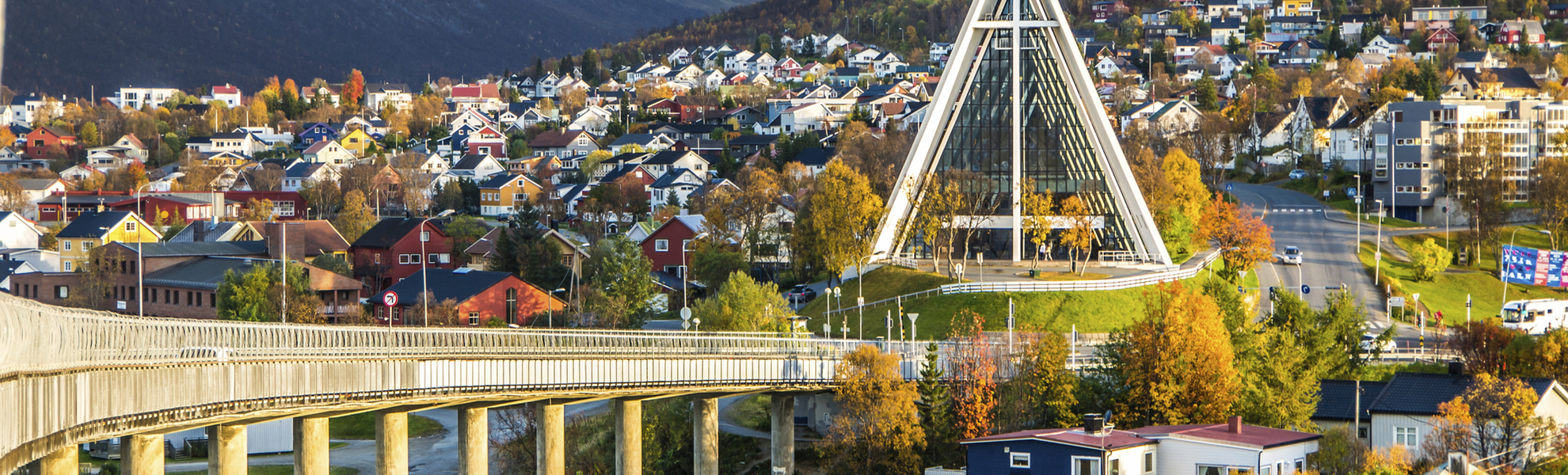 Brücke Tromsøbrua in Tromso, Norwegen