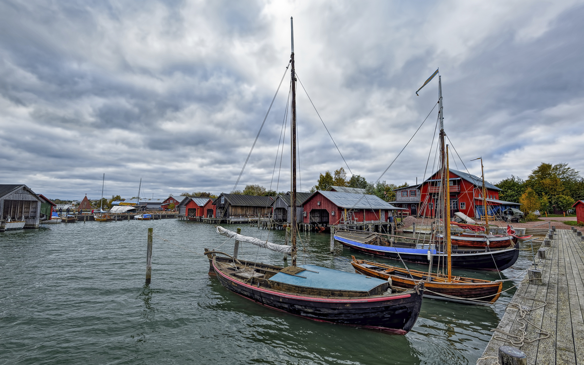 Hafen in Mariehamn, Finnland