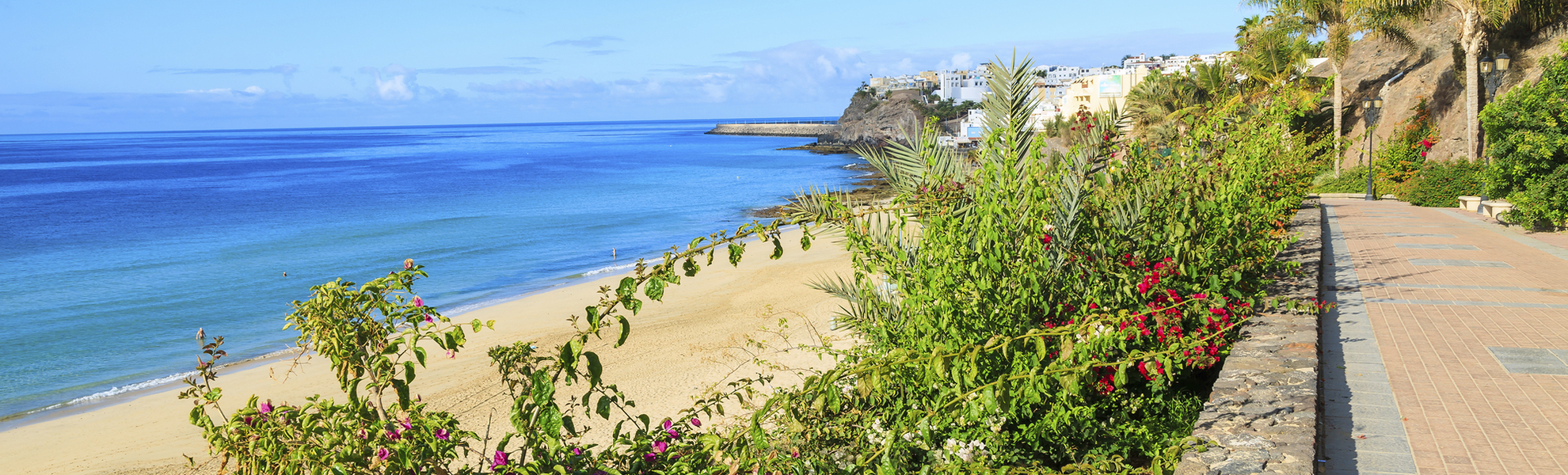 Morro Jable Strandpromenade auf Fuerteventura, Spanien