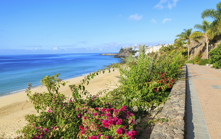 Morro Jable Strandpromenade auf Fuerteventura, Spanien