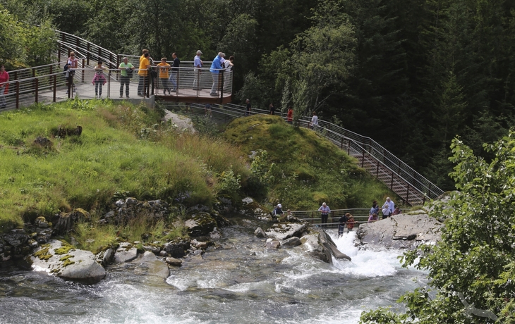 Aufstieg am Geirangerfjord, Norwegen