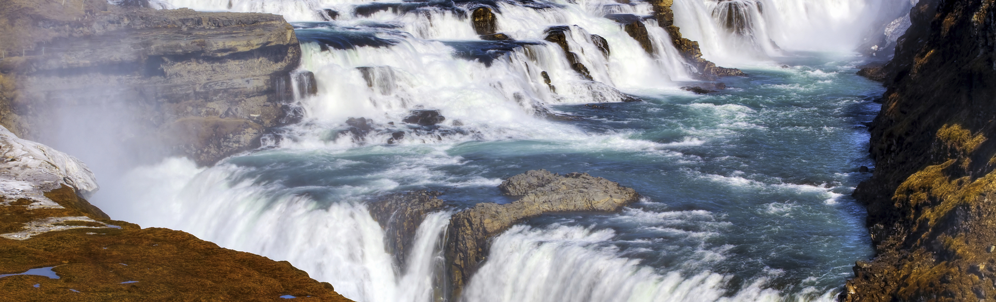 Wasserfall in Gullfoss, Island