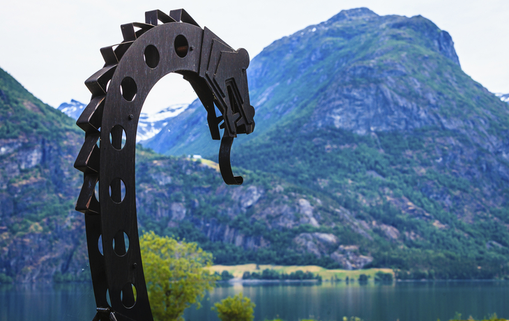 Blick auf den Gletscher Jostedalsbreen, Norwegen