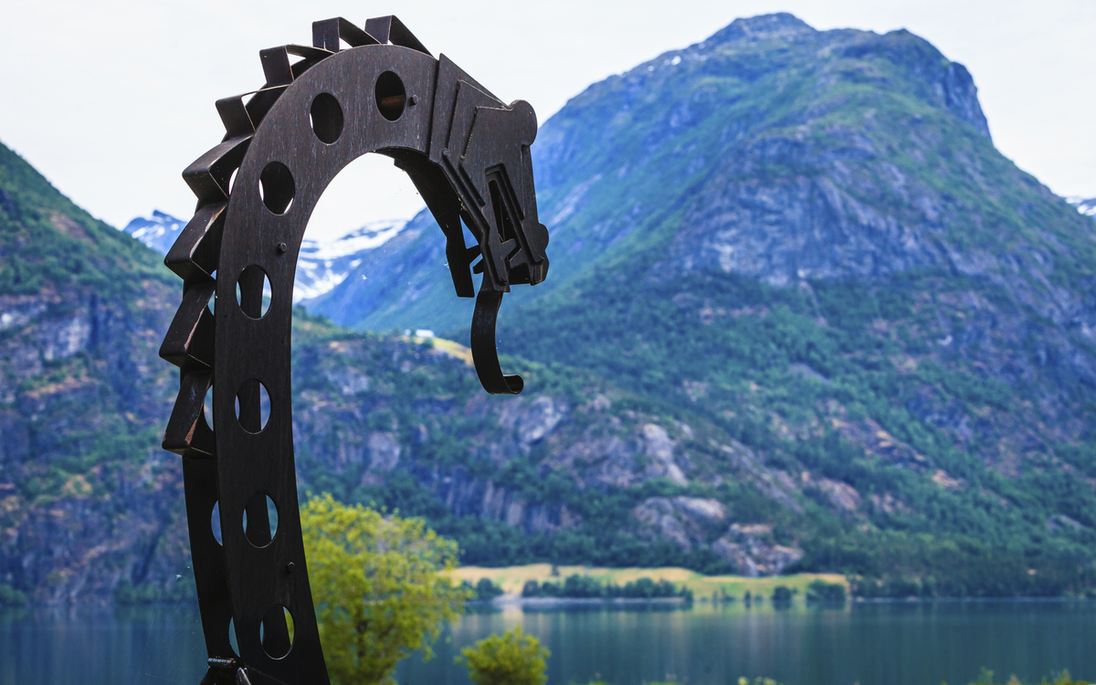 Blick auf den Gletscher Jostedalsbreen, Norwegen