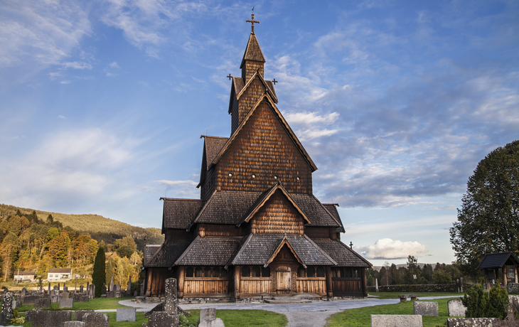 Holzkirche in Notodden, Norwegen