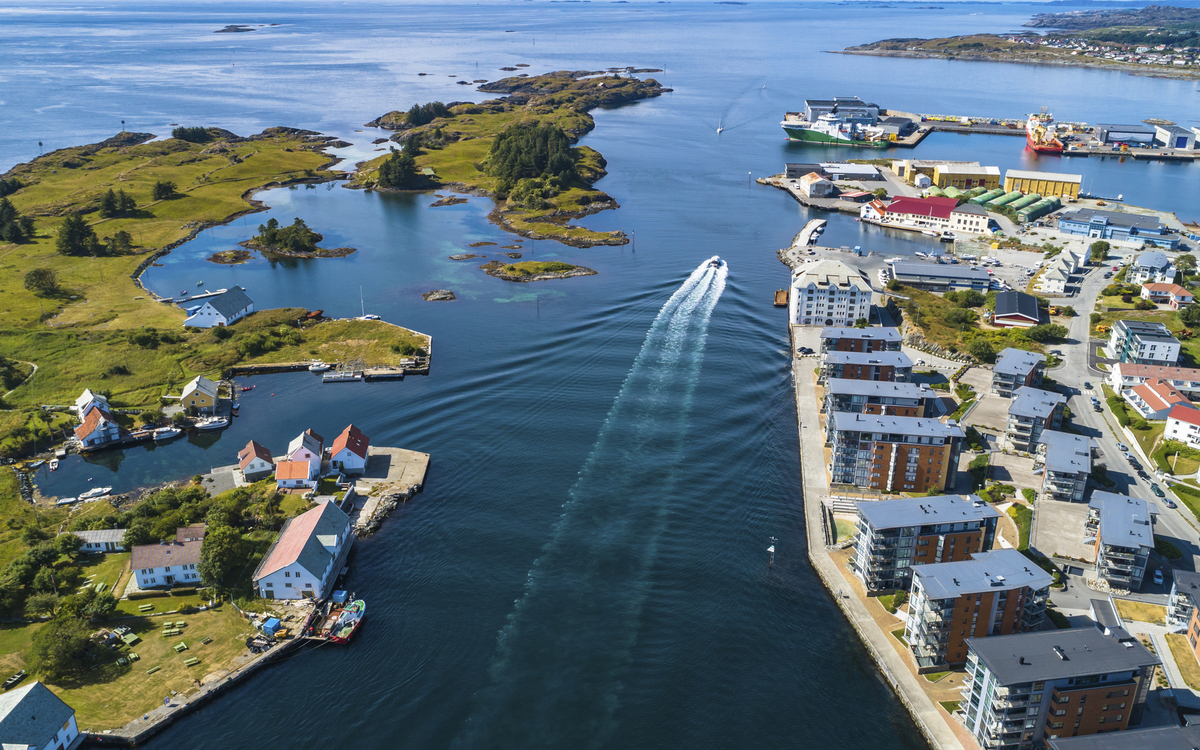 Luftansicht von Haugesund, Norwegen