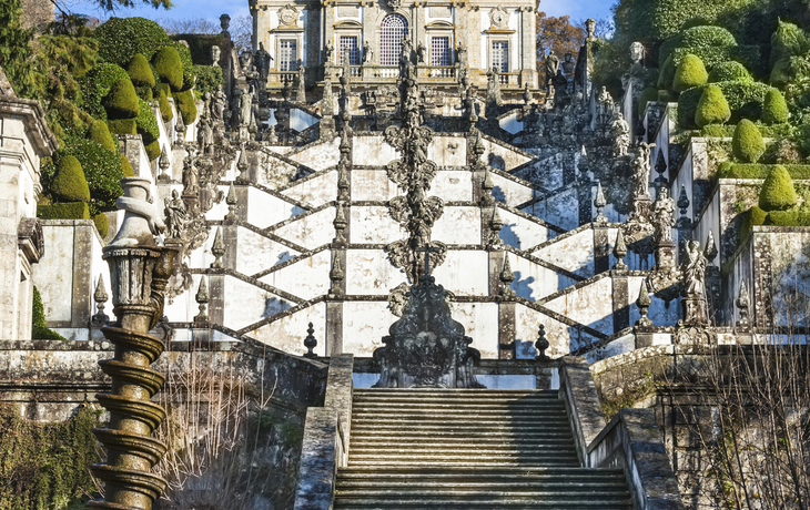 Treppen zum Dom Jesus Do Monte in Braga, Portugal