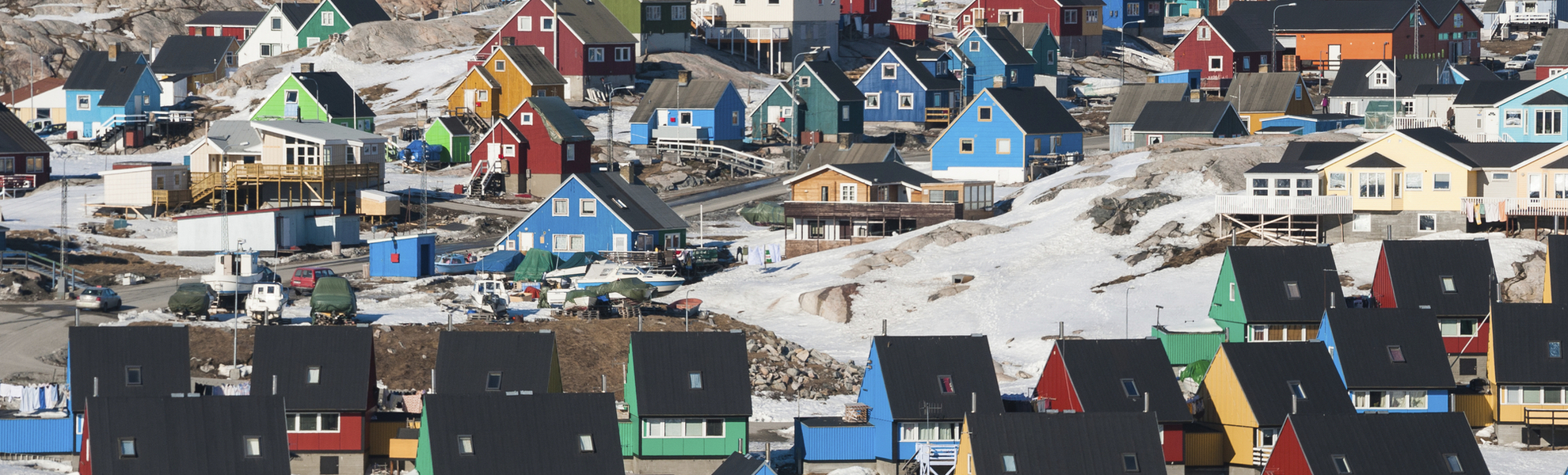 bunte Häuser in Ilulissat, Grönland
