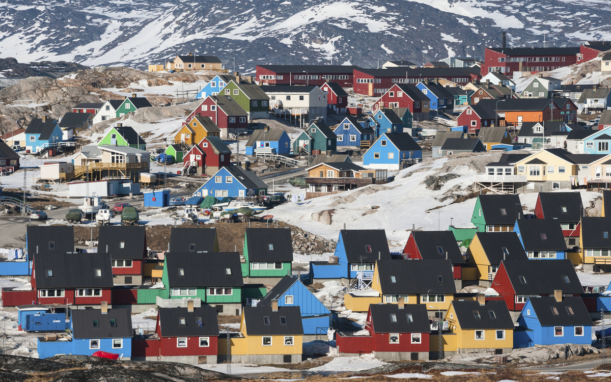 bunte Häuser in Ilulissat, Grönland
