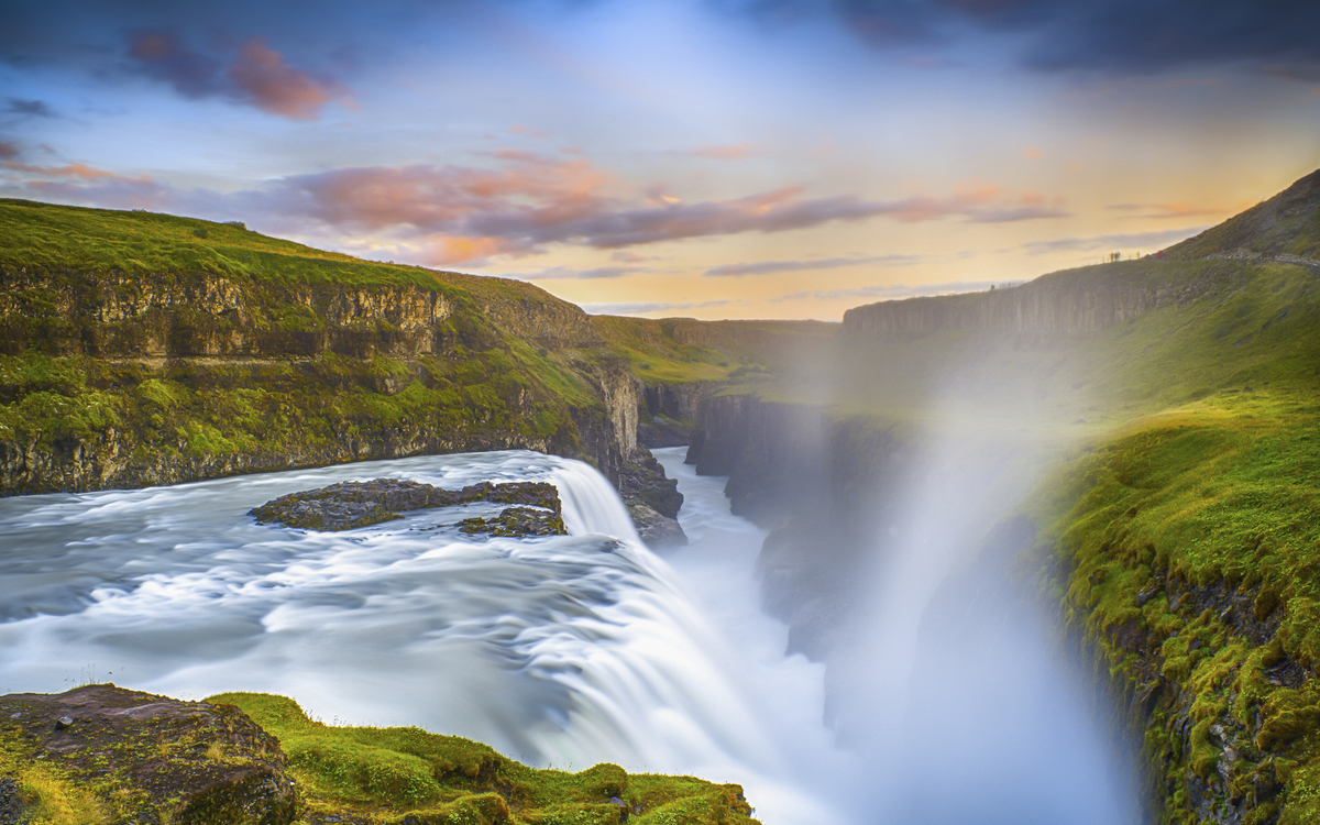 Der Gullfoss Wasserfall, Island
