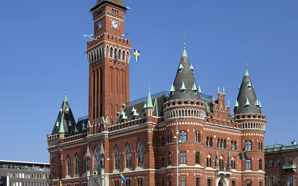 Rathaus in Helsingborg, Schweden