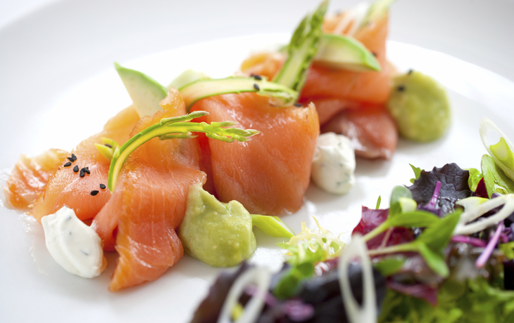 schmackhaft zubereiteter Lachs