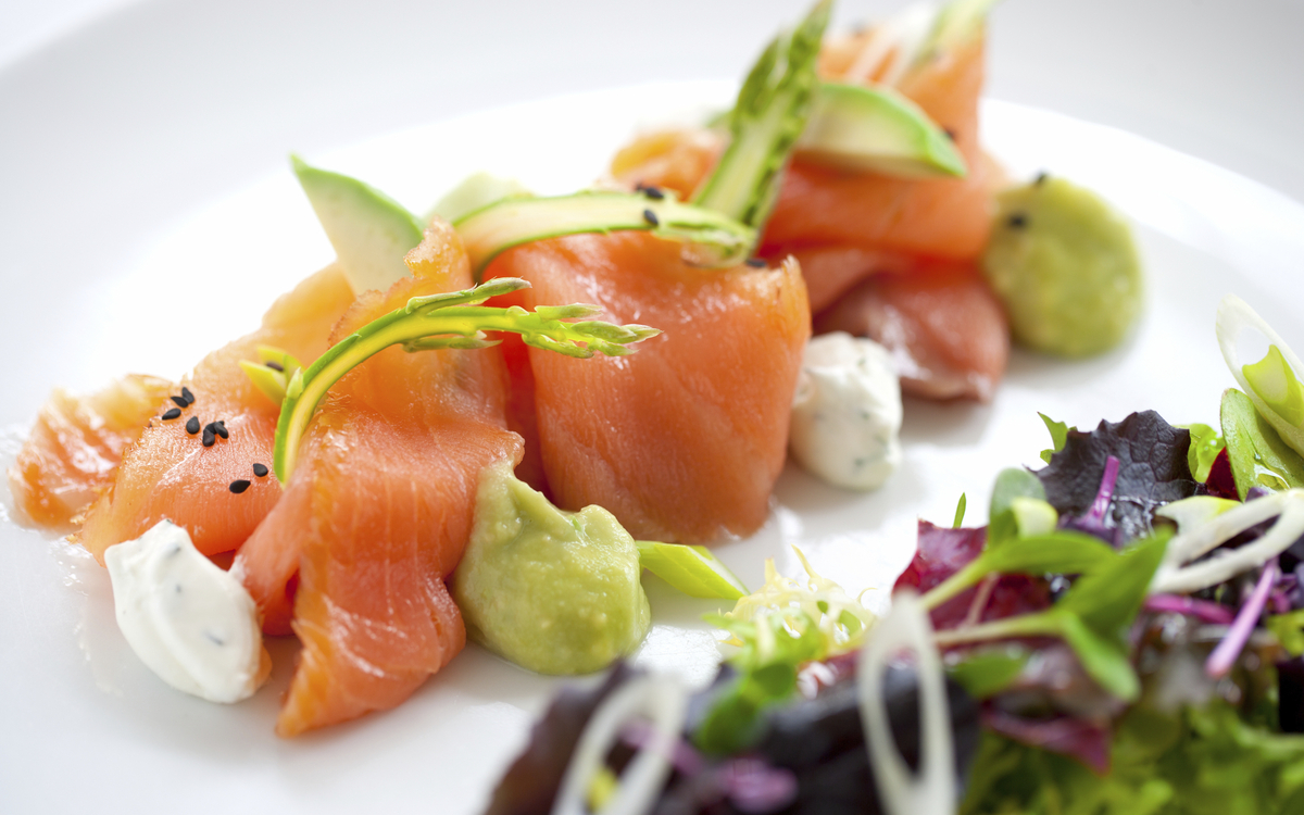 schmackhaft zubereiteter Lachs