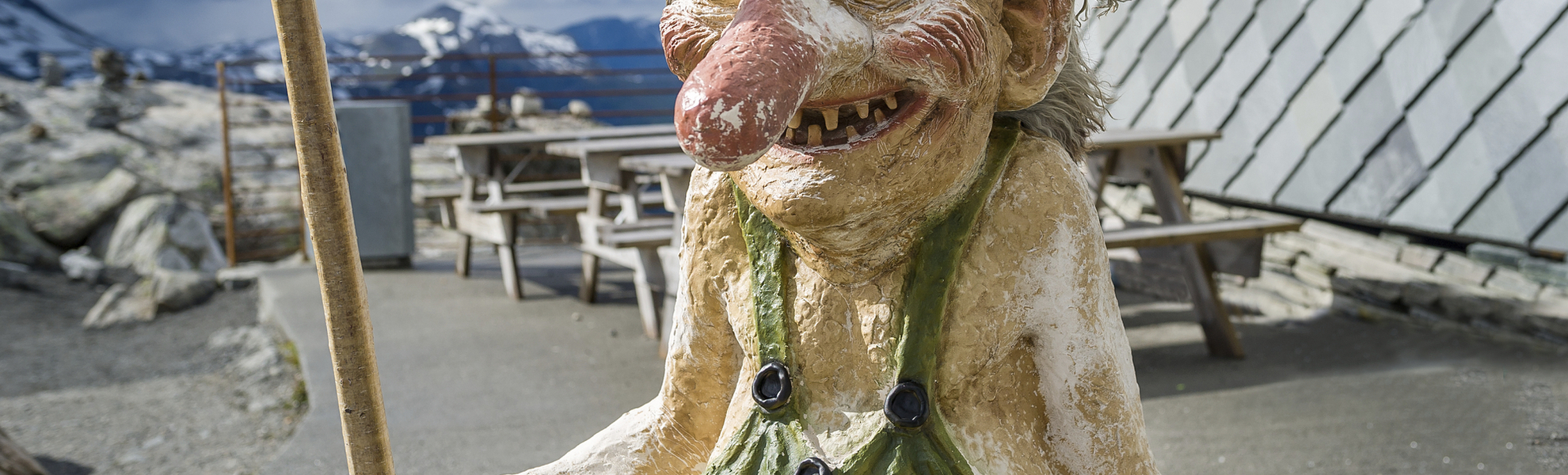 Ein Troll auf dem Dalsnibba in Geiranger, Norwegen