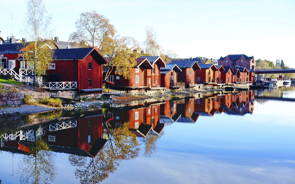 Häuser in Porvoo, Finnland