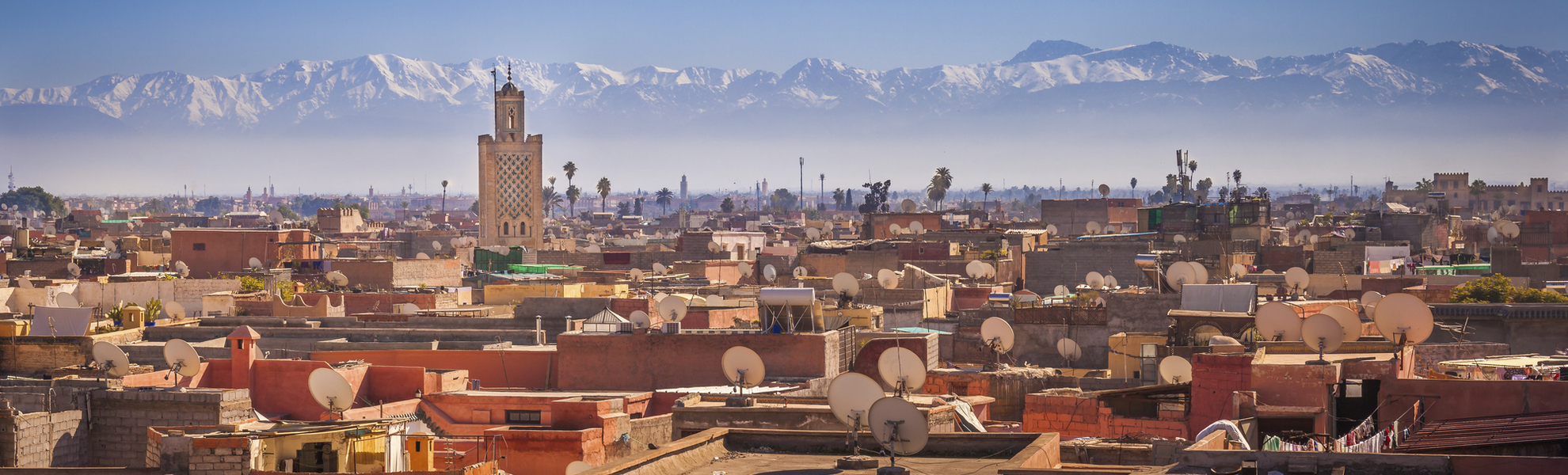 Blick über die Dächer von Marrakesch, Marokko