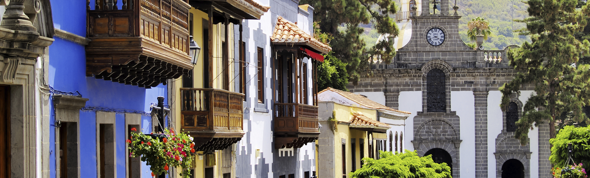 Kleine Straße in Teror, Gran Canaria, Kanarische Inseln