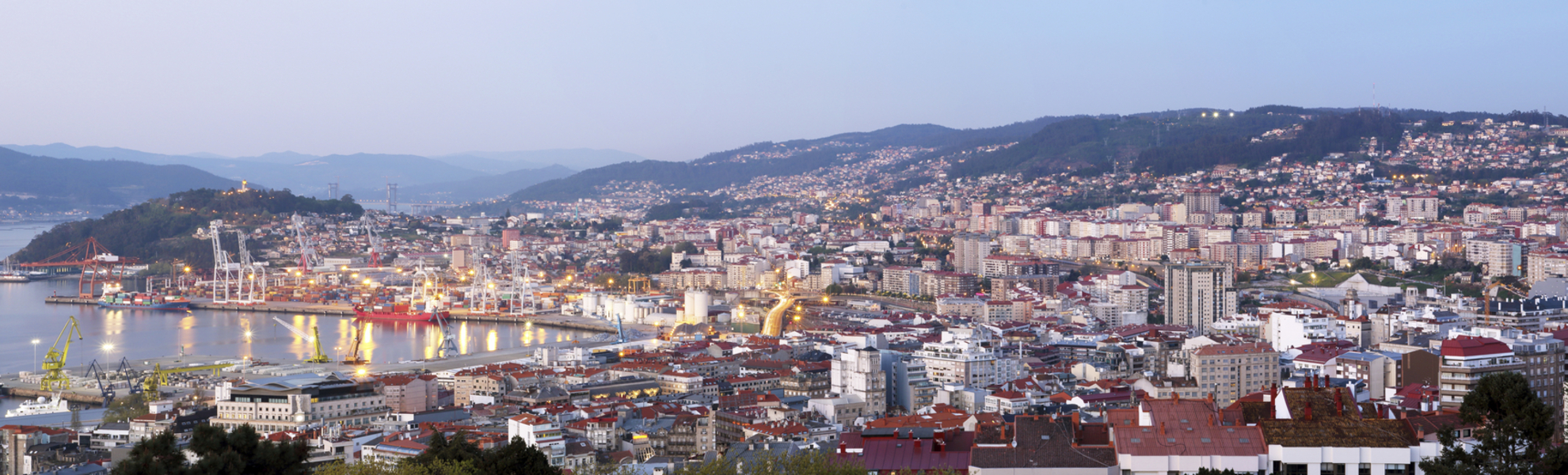 Panorama von Vigo, Spanien