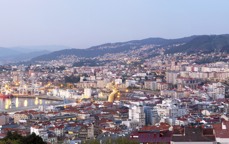 Panorama von Vigo, Spanien