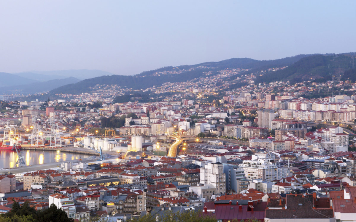 Panorama von Vigo, Spanien