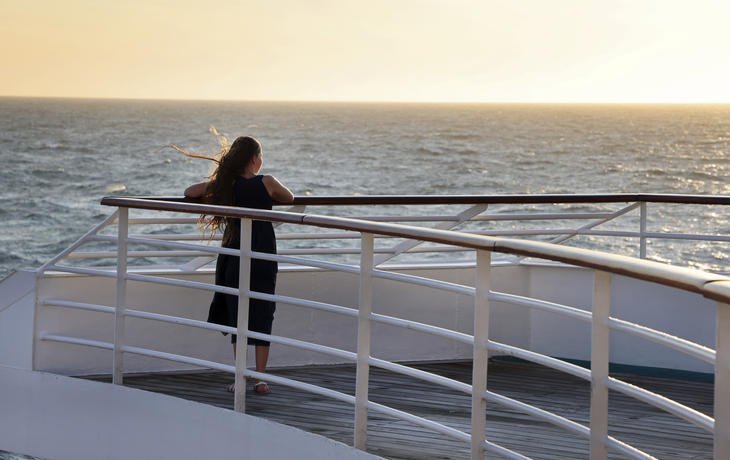 Sonnenuntergang auf der MS Artania