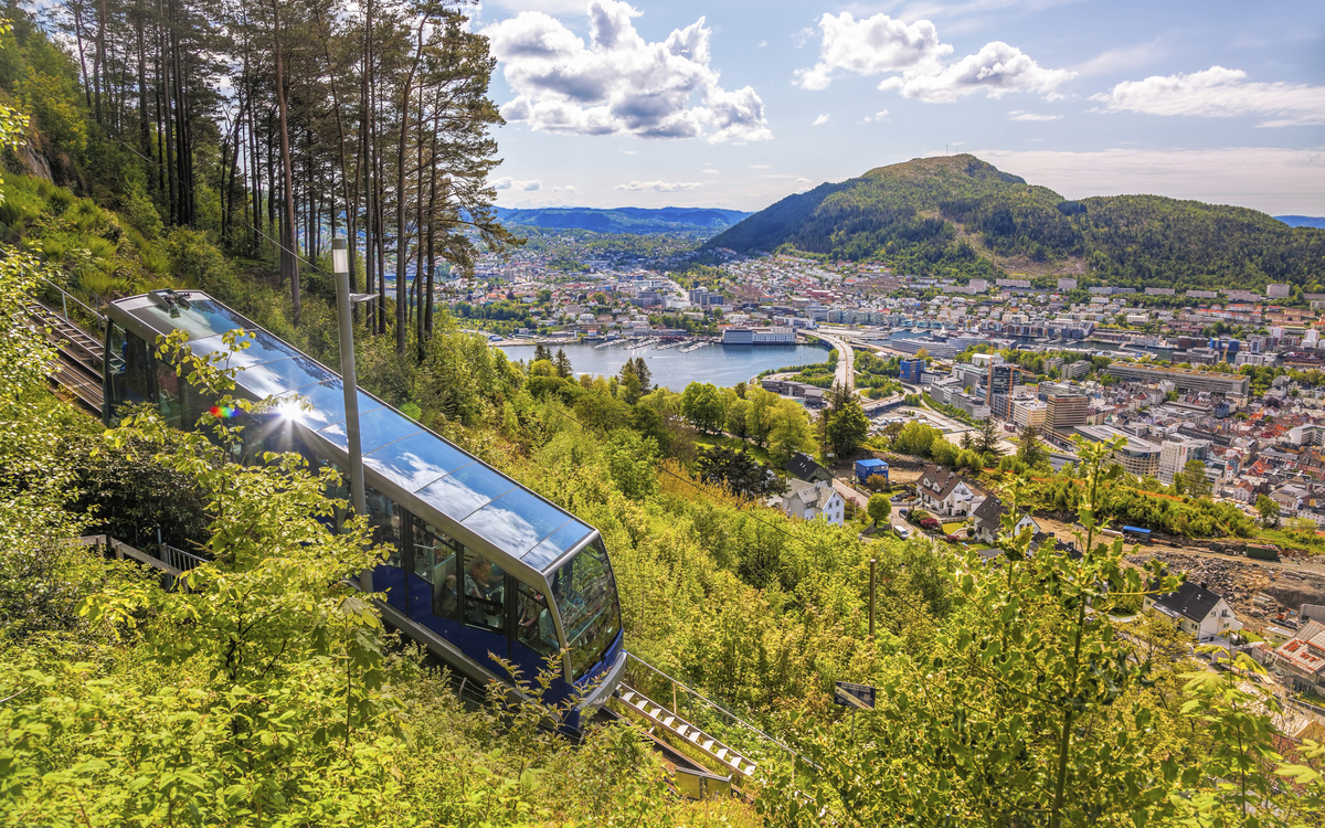 Fløibahn in Bergen, Norwegen