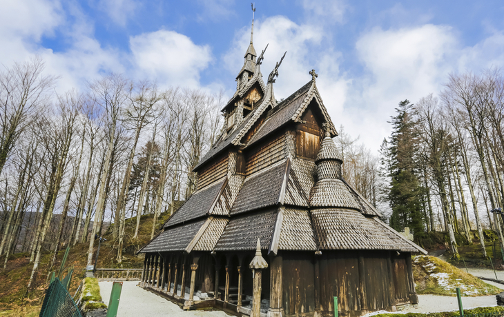 Fantoft-Stabkirche in Bergen, Norwegen