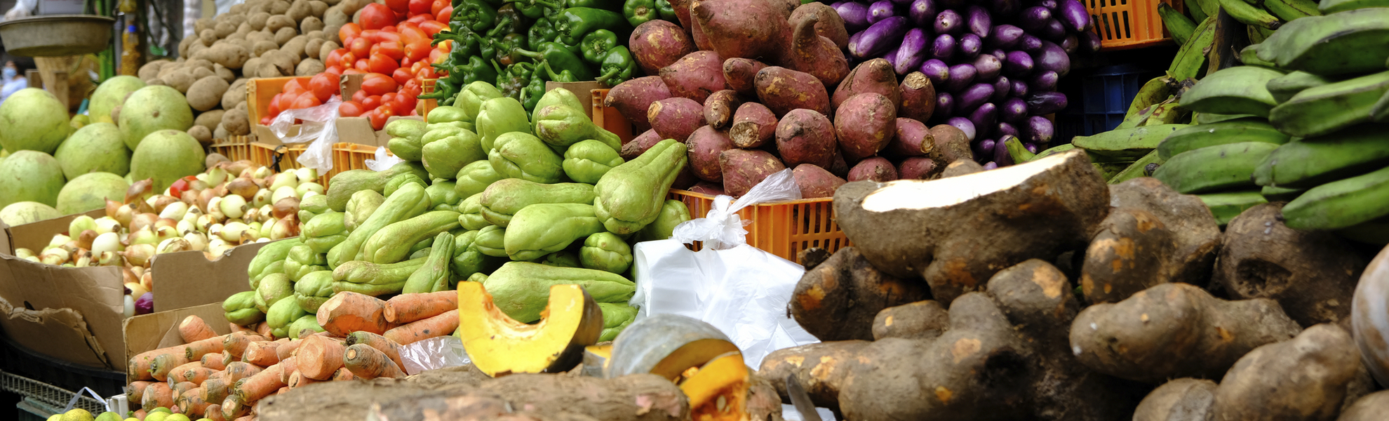 Obst- und Gemüsestand auf dem Markt in Panama-City, Panama