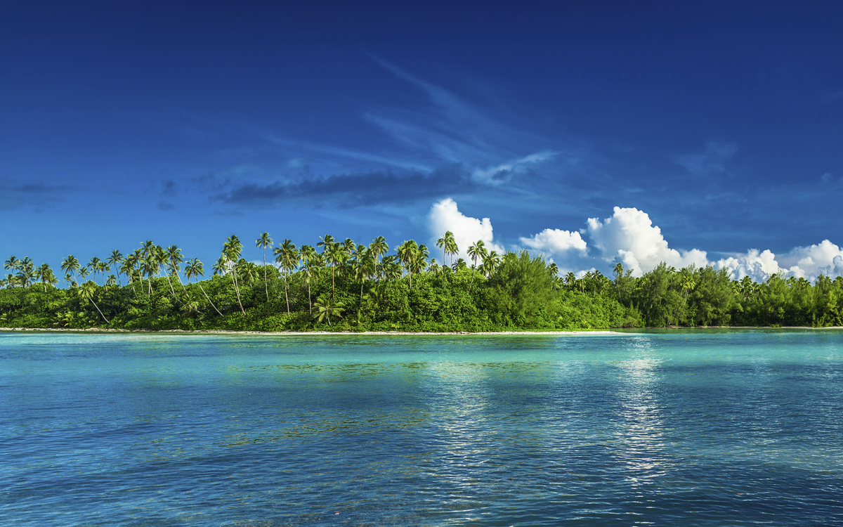 Panorama von  Rarotonga, Franzoesisch Polynesien