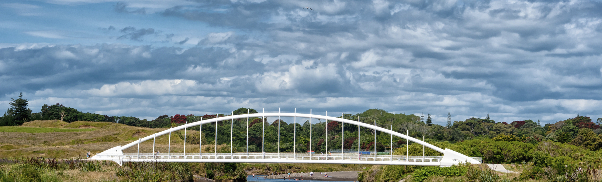 Brücke in Rewa bei New Plymouth, Neuseeland