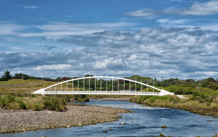 Brücke in Rewa bei New Plymouth, Neuseeland