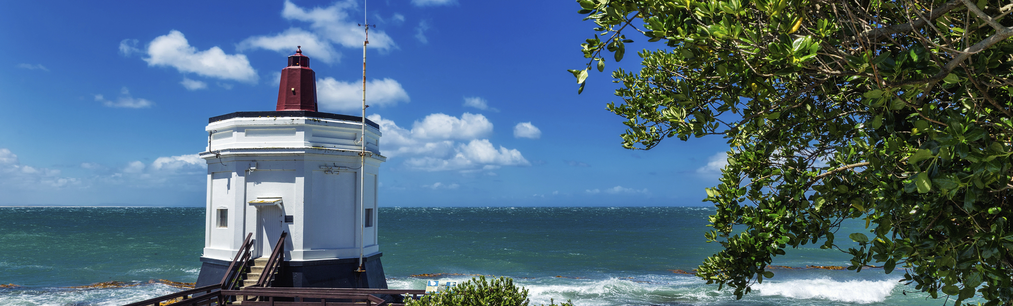Leuchtturm an der Küste von Bluff, Neuseeland