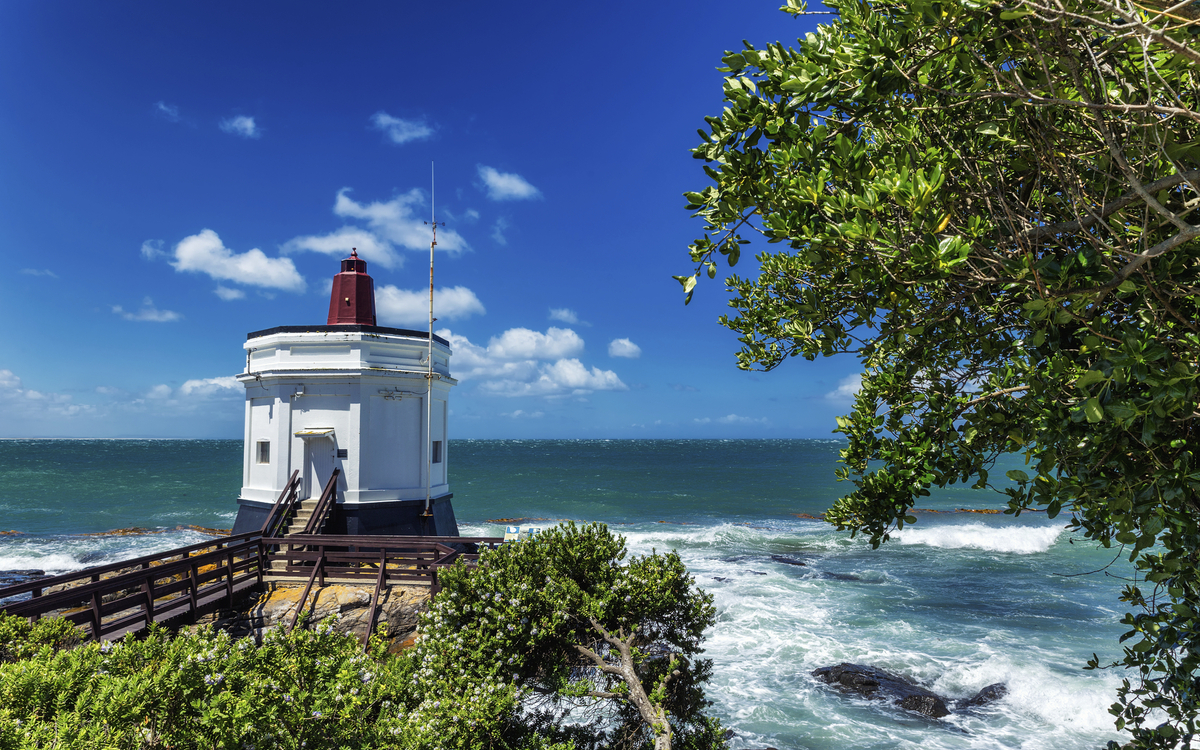 Leuchtturm an der Küste von Bluff, Neuseeland