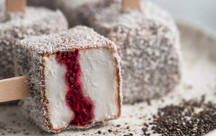 Lamington Eis am Stiehl
