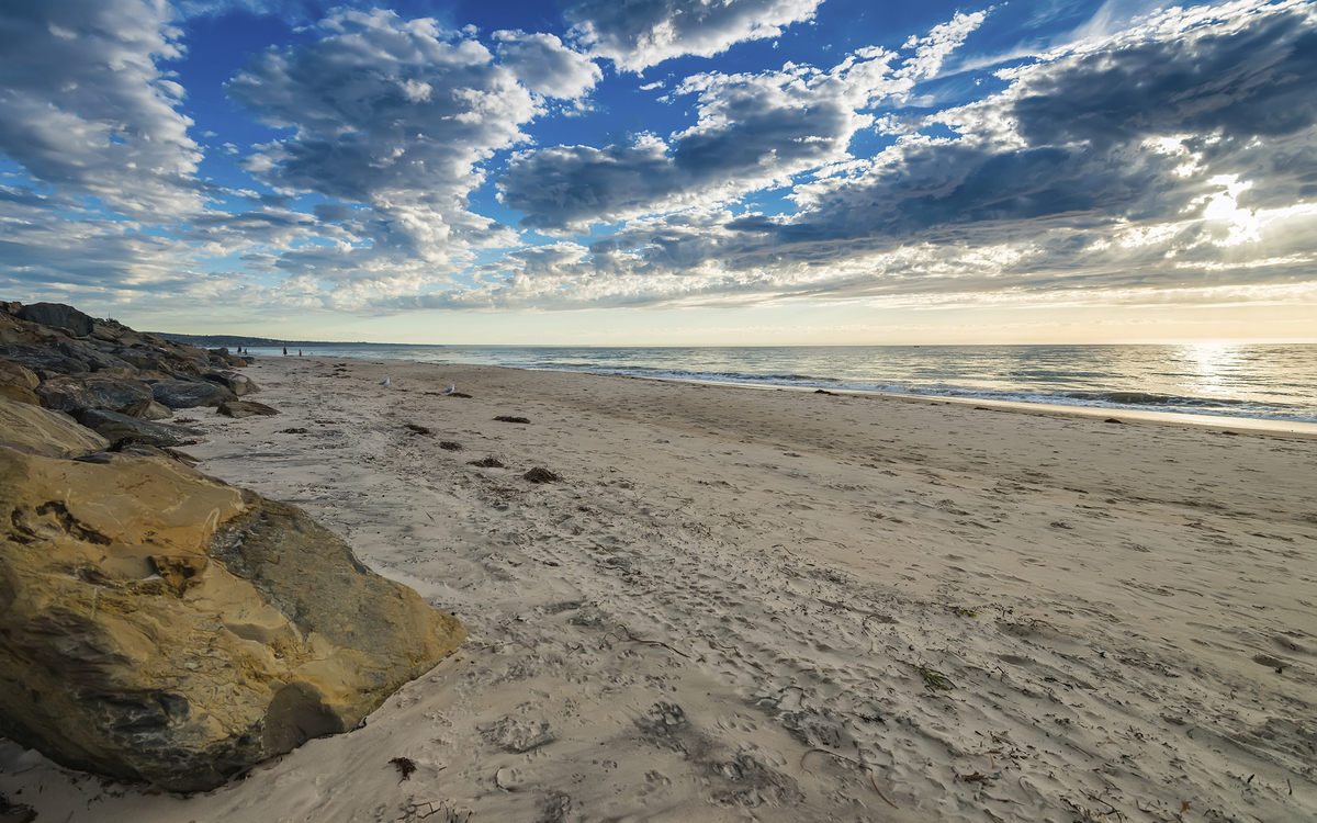 Strand von Glenelg in Adelaide, Australien