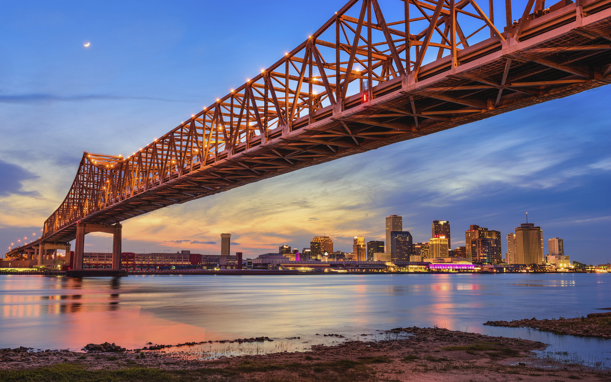 Brücke über den Mississippi in New Orleans, USA