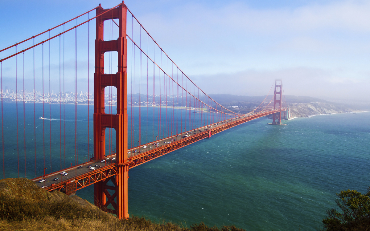 Blick auf die Golden Gate Bridge, USA