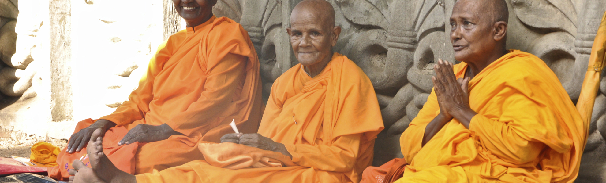 Mönche in Colombo, Sri Lanka