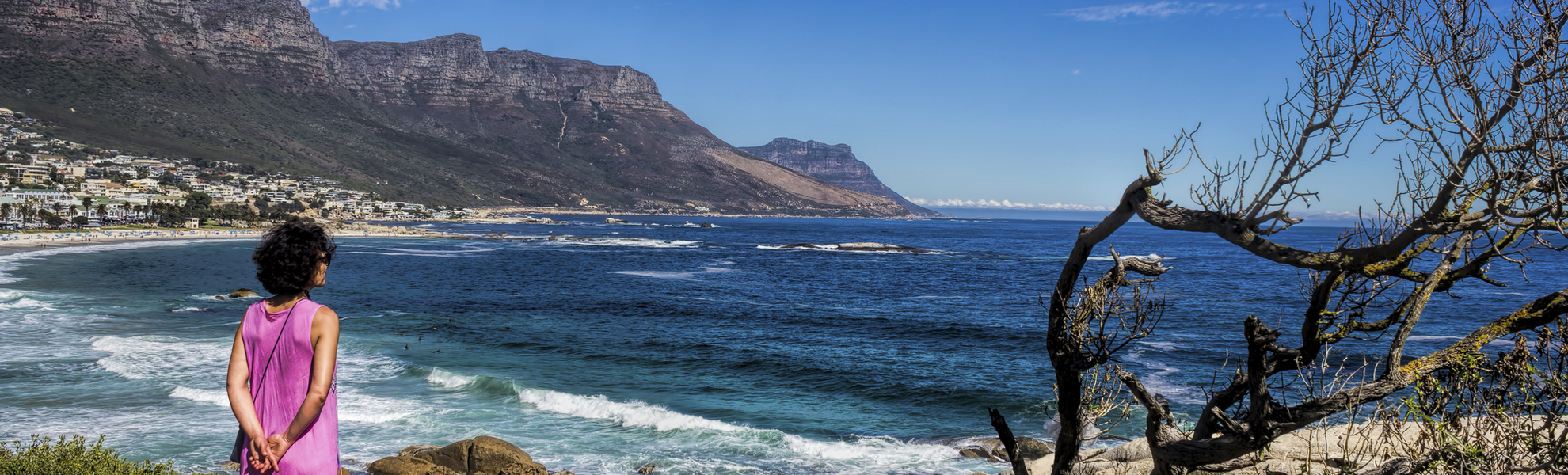 Blick aufs Meer in Kapstadt, Suedafrika