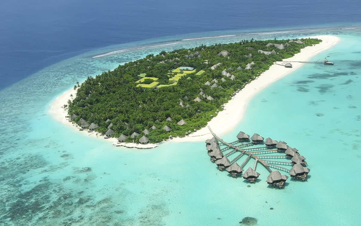 Luftansicht der Malediven