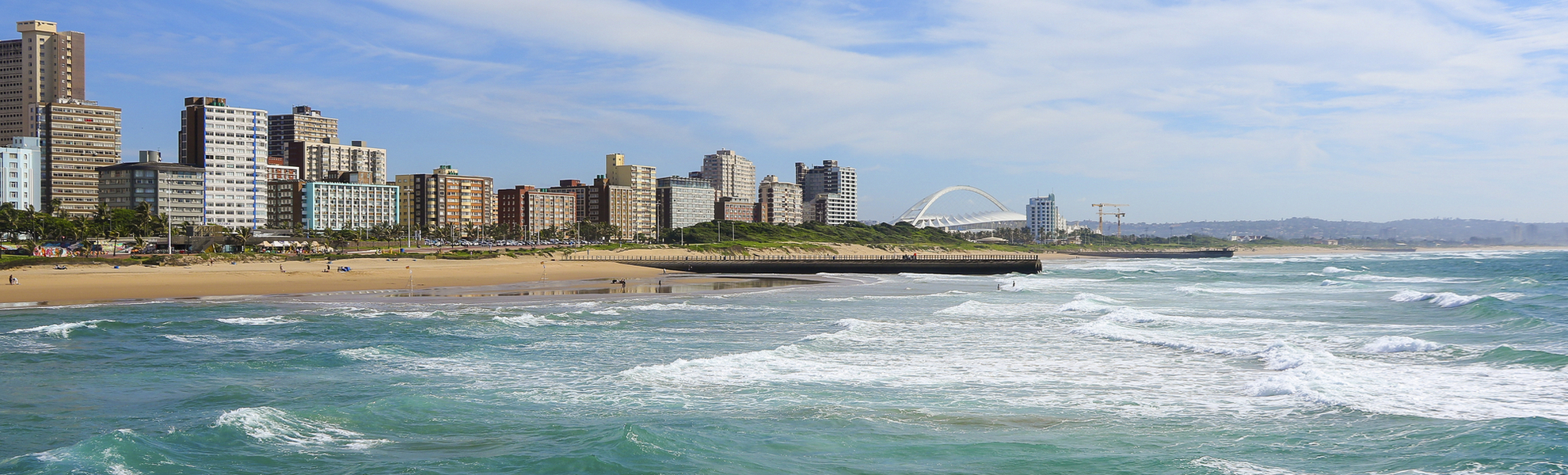 Skyline der Küste von Durban, Südafrika